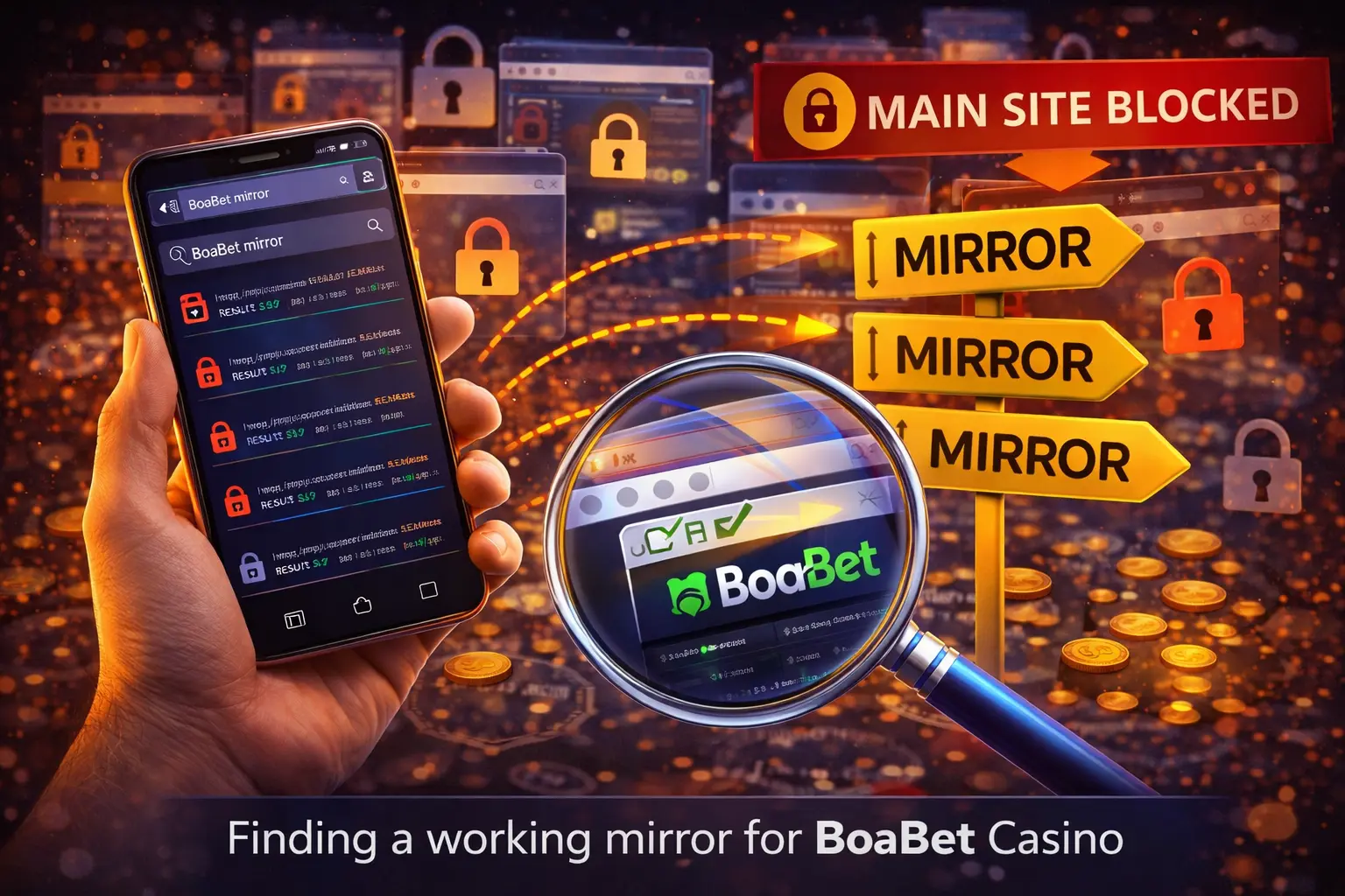 Hol található működő tükörlink a BoaBet Casino számára biztonságos alternatív eléréshez